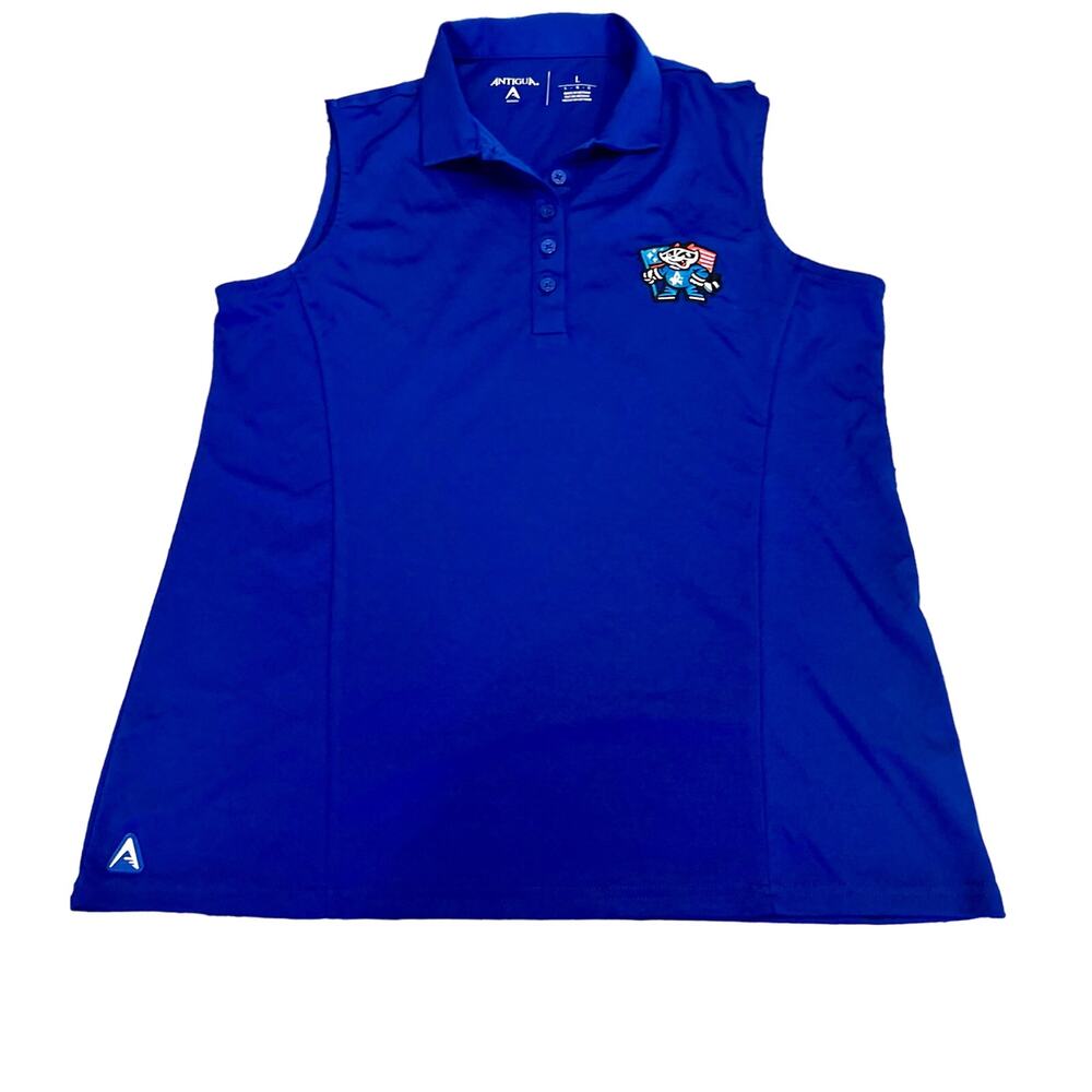 Rocket City Trash Pandas womens polo size L sleeveless Huntsville baseball